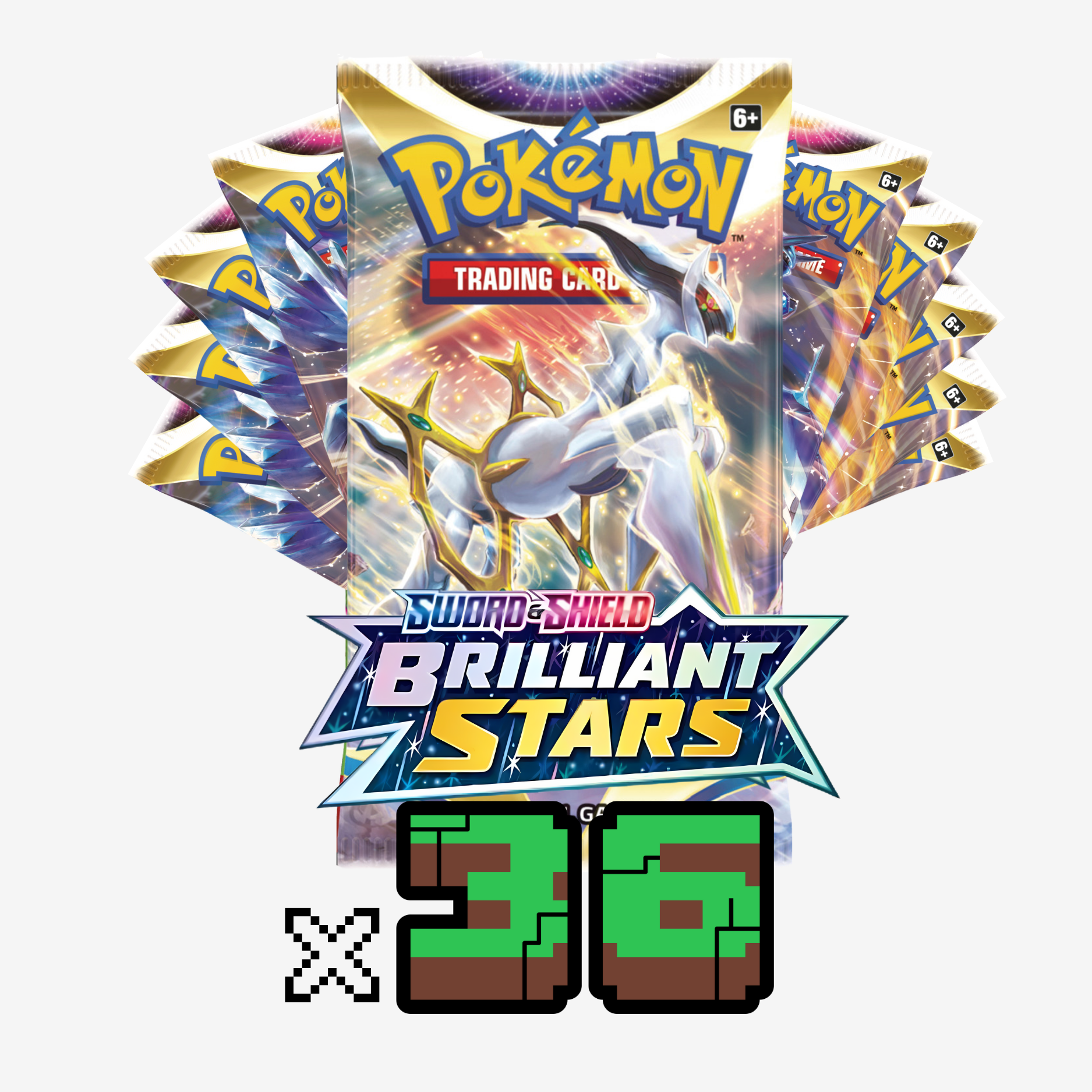 Pokemon Brilliant Stars Sealed Booster Pack x36 (Trading Cards)