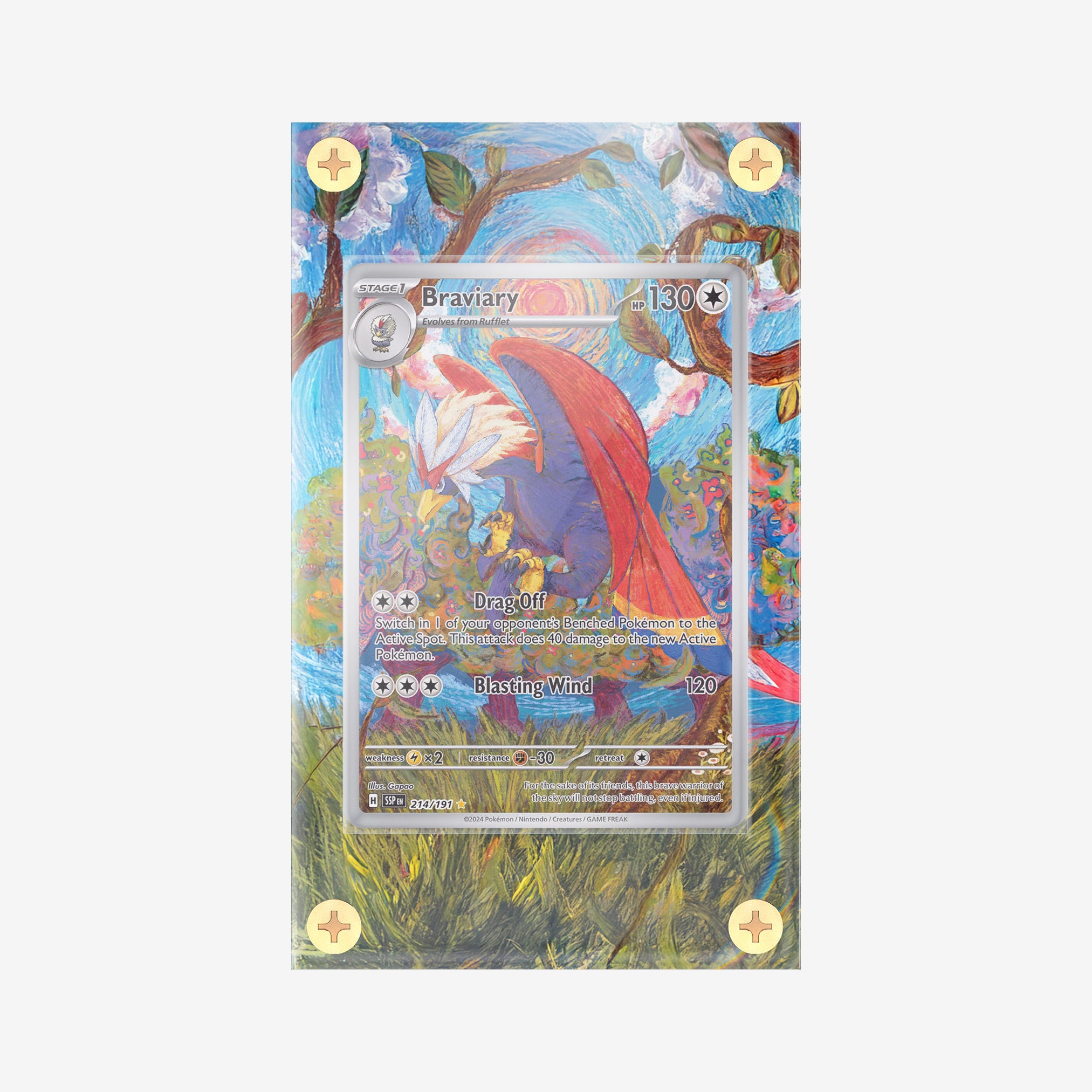 Braviary #214/191 : Surging Sparks - Pokemon Infinity Frames