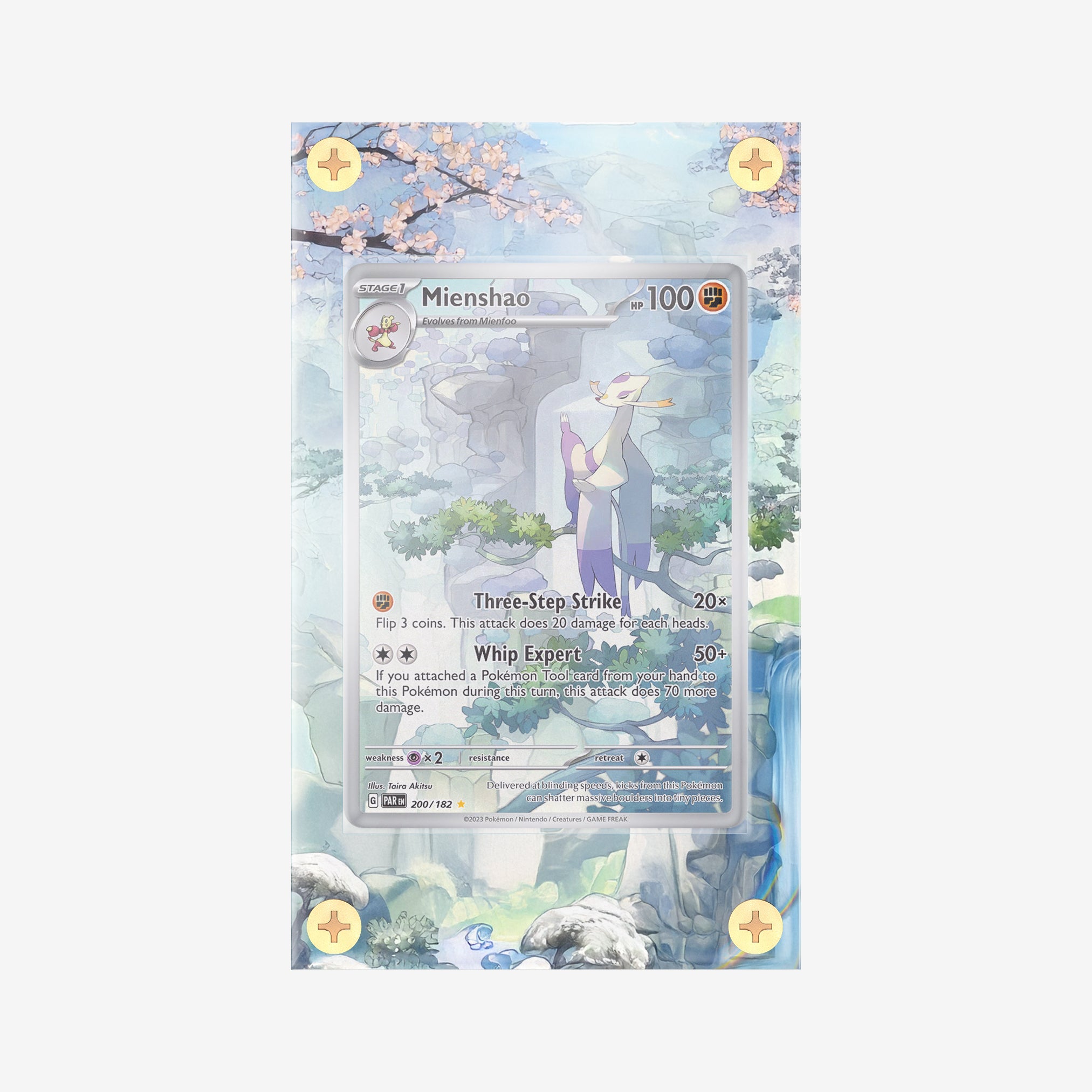 Mienshao #200/182: Paradox Rift - Pokemon Infinity Frames