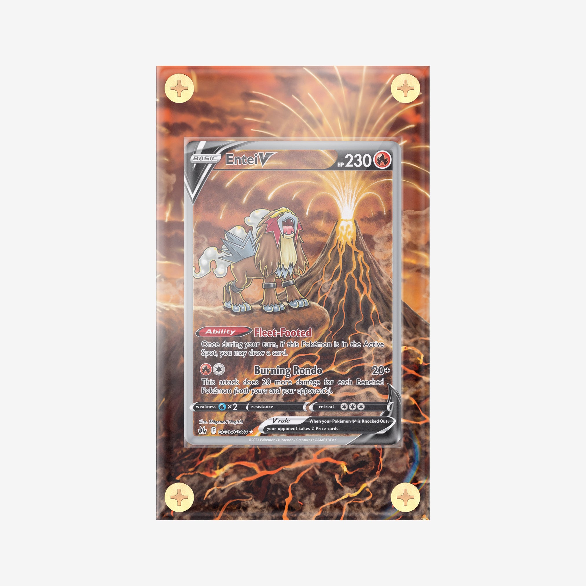 Entei V #GG36/GG70 : Crown Zenith - Pokemon Infinity Frames