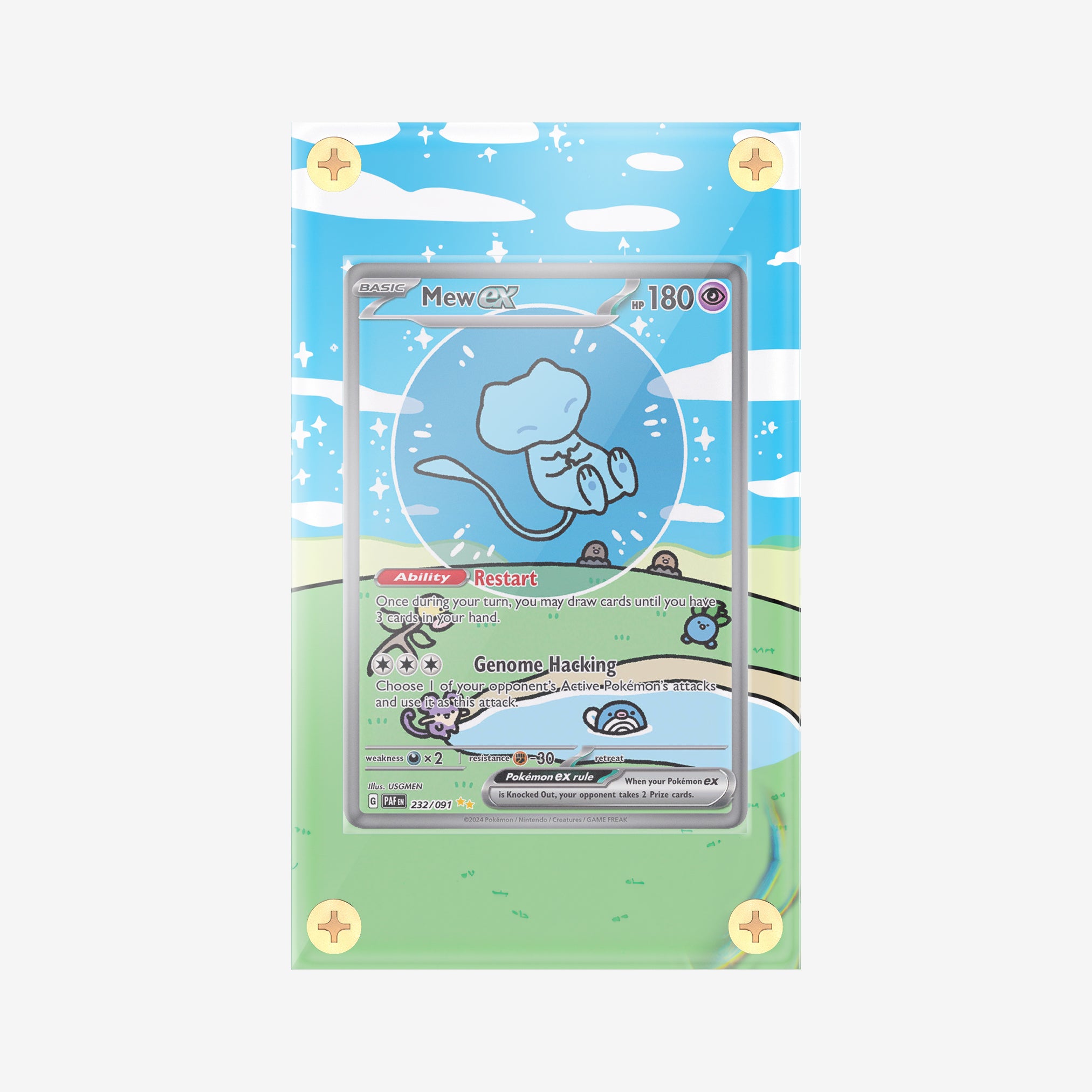 Mew Ex #232/091 : Paldean Fates - Pokemon Infinity Frames