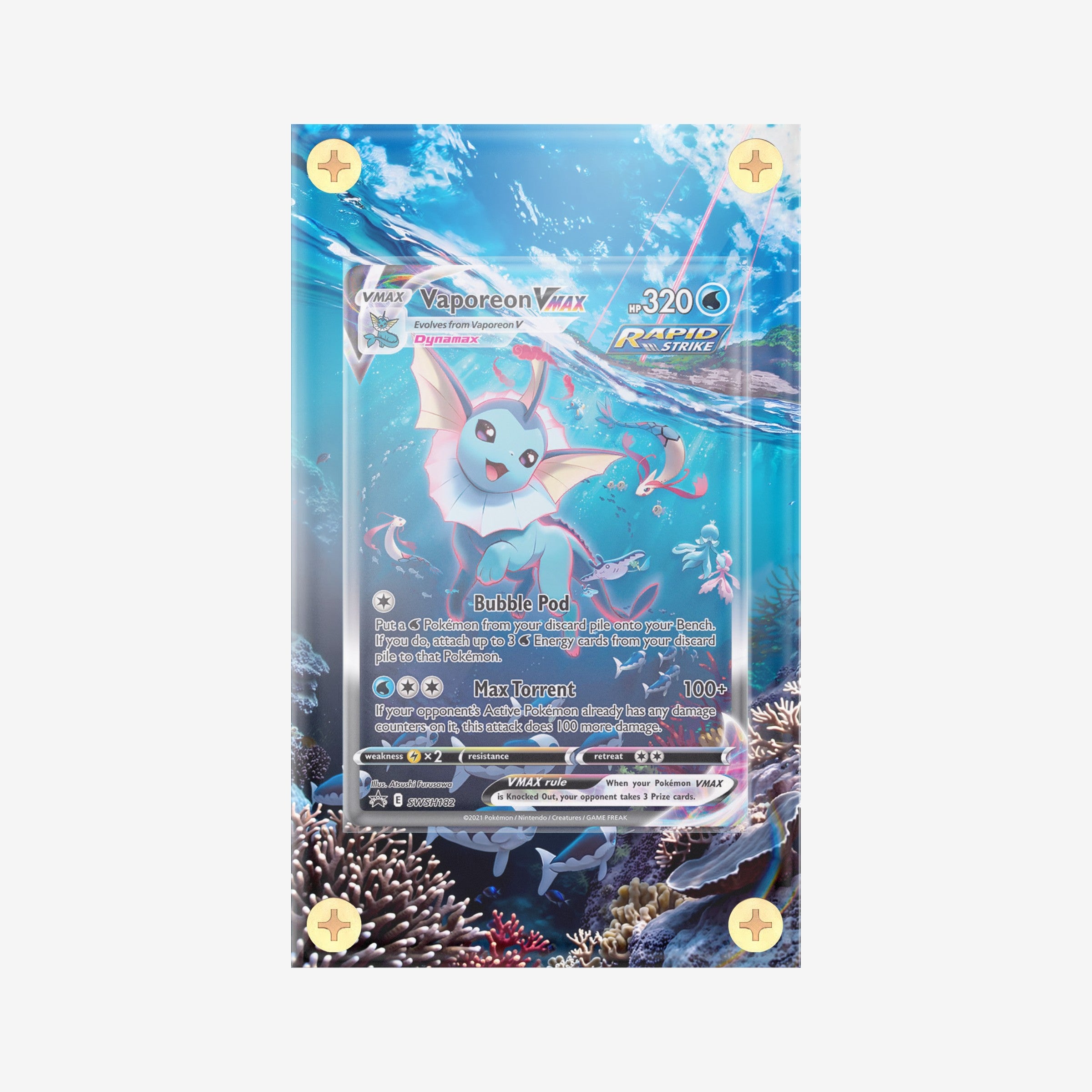 Vaporeon VMAX SWSH182: Evolving Skies - Pokemon Infinity Frames